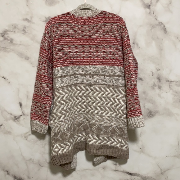 Caslon Multi Color Aztec Jacquard Sweater Coat - Picture 7 of 9